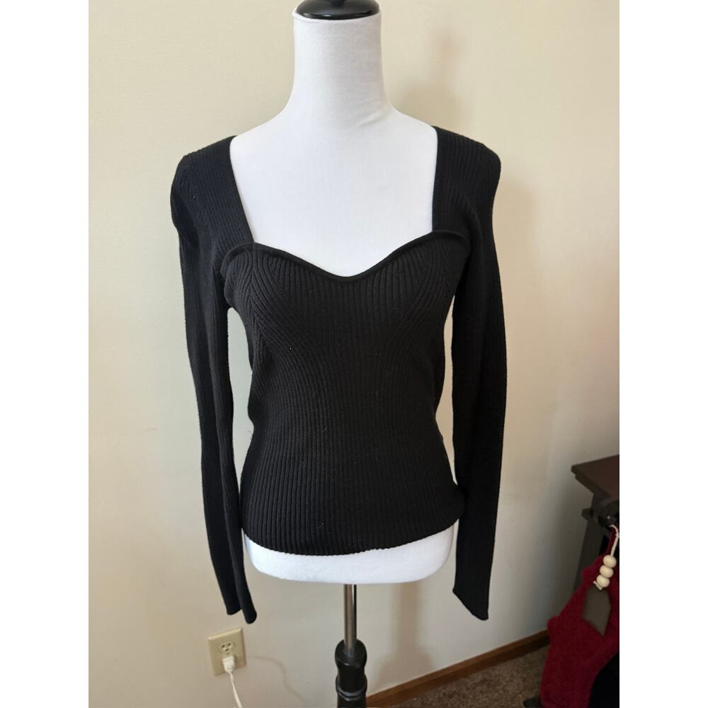 Old Navy Black Ribbed Sweater